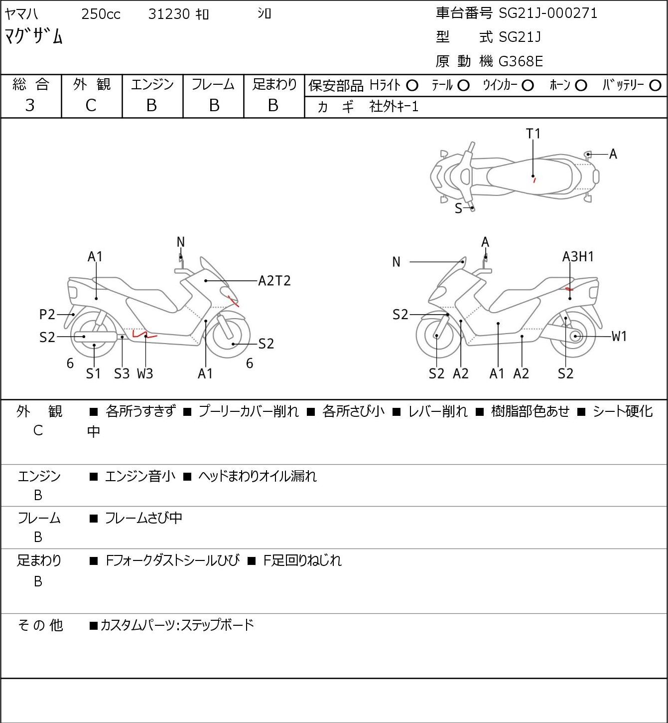 Yamaha Maxam 250 2007